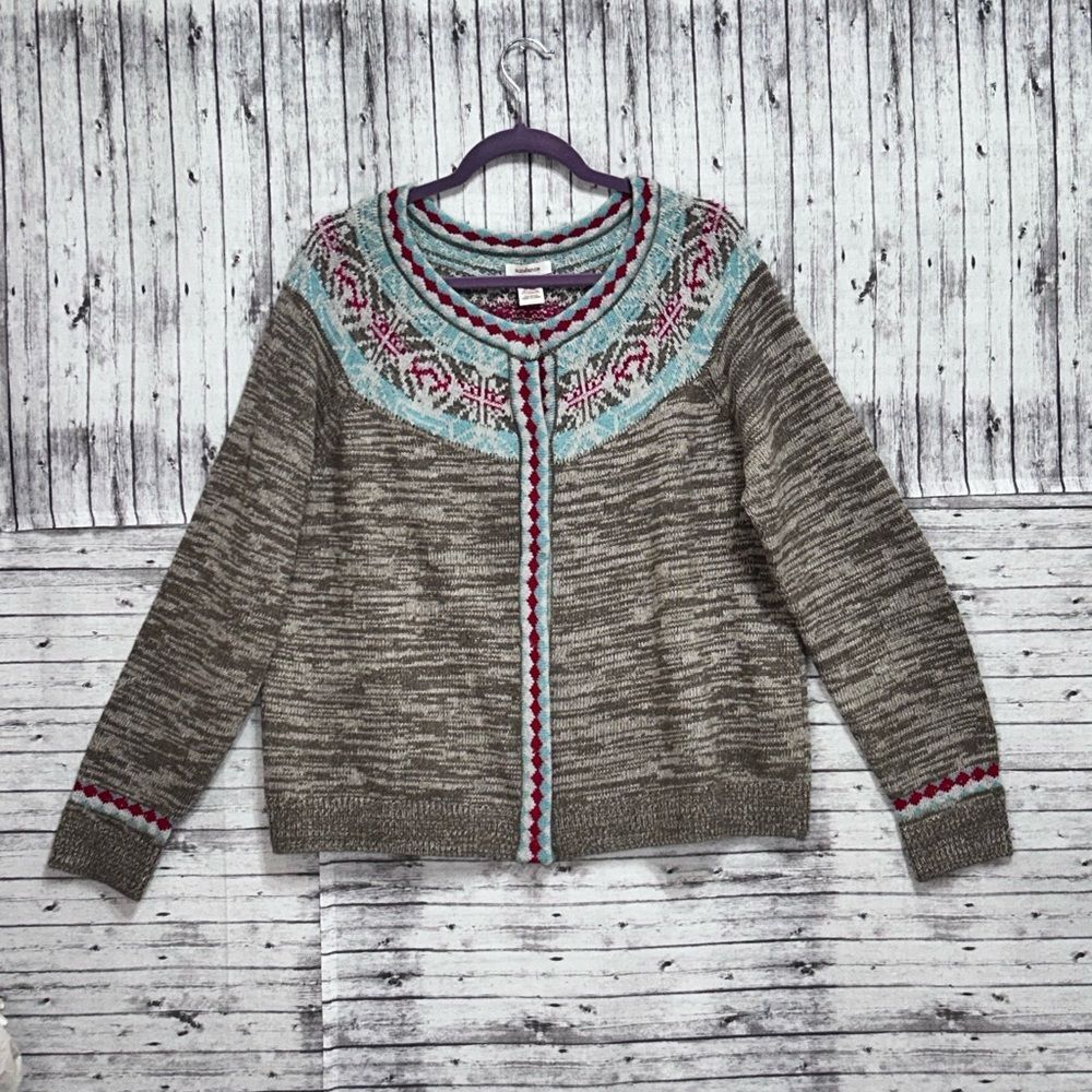 Sundance Fair Isle Cashmere Blend Cardigan Sweater